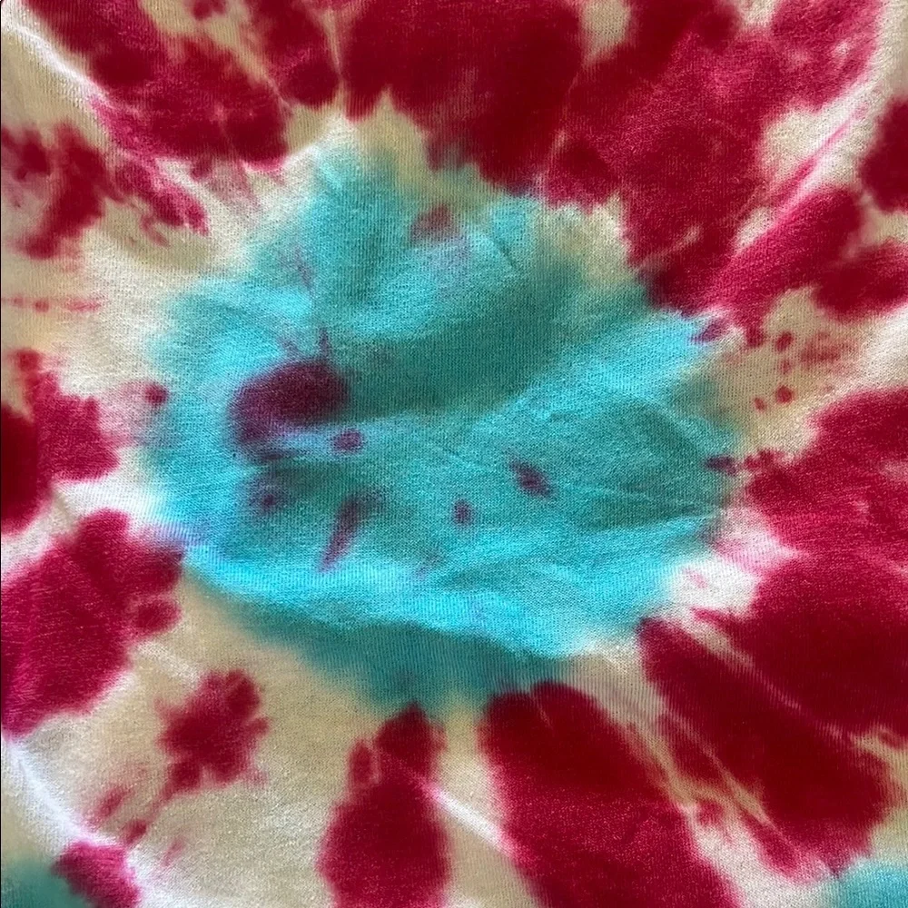 Upcycled / Reworked Handmade Tie Dyed T-Shirt Dress w/ Side Cutouts Size: XS